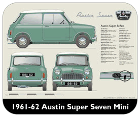 Austin Super Seven 1961-62 Place Mat, Small